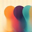 Icona di una palette di colori o un grafico che mostra variazioni di umore, con un tocco artistico